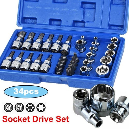 34x torx socket set - 34x, male