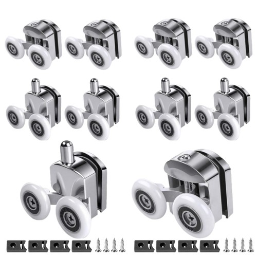 Shower door rollers - door, curved