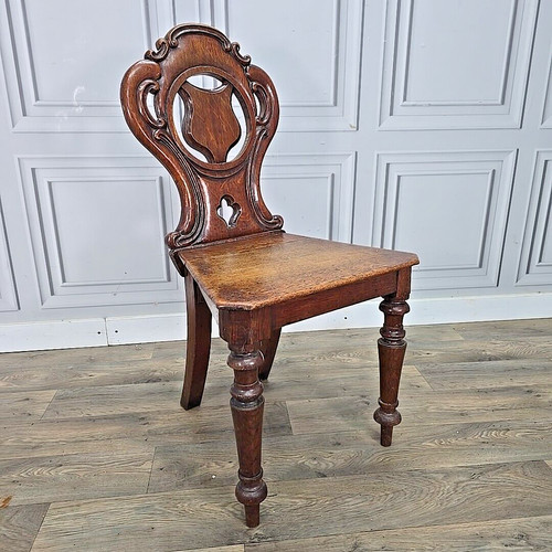 Antique solid wooden chair - chair,