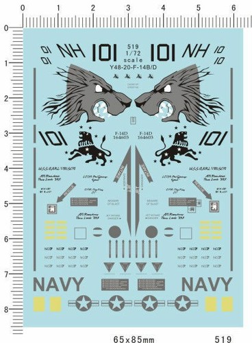 Water slide decals f14 - water,
