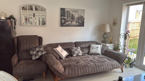 Slightly used seater sofa - slightly,