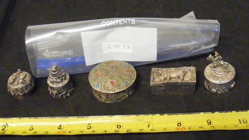 Silver scenes trinket boxes - scenes,
