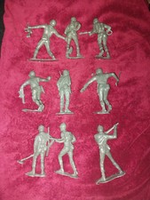 1/12th/ 130mm Scale - American GI WW2 Model Figures Green Army Men Plastic