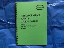 TRIUMPH T150V TRIDENT PARTS BOOK FOR 1973 ONWARDS