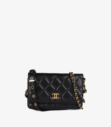 Chanel black quilted lambskin - chanel,