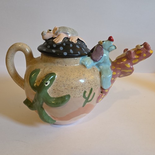 Teapot whimsical pottery - whimsical,