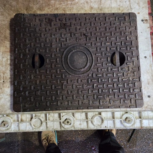 Reclaimed cast iron manhole - reclaimed,