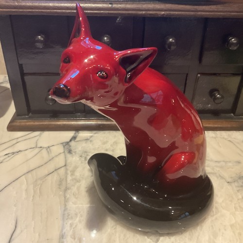 Royal doulton flambe sitting - flambe,