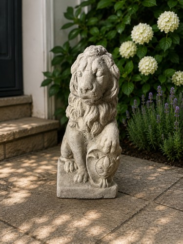 Garden lion statue ornament - garden,