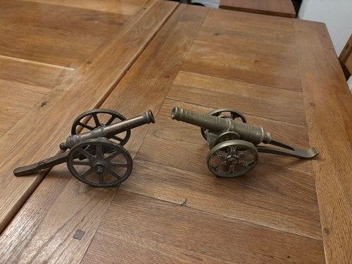 Two metal cannon - metal,