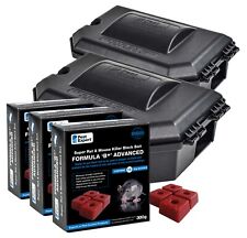 Pest Expert Formula B Rat Killer Poison Bait Blocks & Heavy Duty Rat Bait Box
