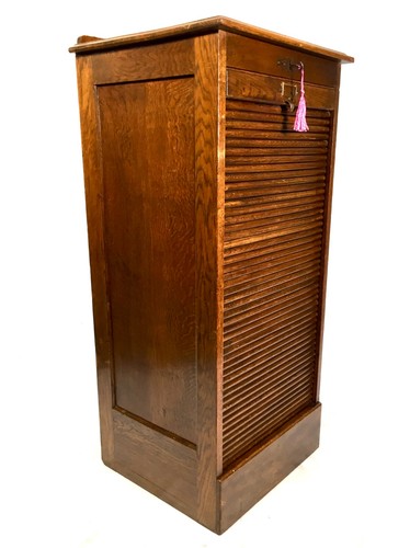 Antique wooden oak tambour - antique,