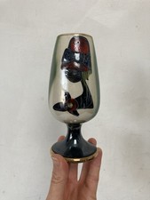 Vintage Lustre Vase Italian Cemas/San Marino Pottery Stylised Girl 50s 60s