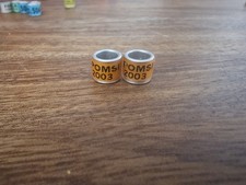 2 Racing Pigeon Rings - from Indonesia - POMSI 2003