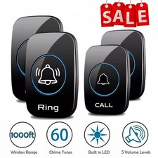 Loud wireless doorbell plug - 2x,