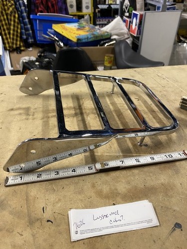 Chrome motorcycle luggage rack - luggage,