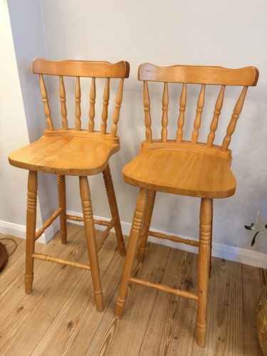 Pair vintage wooden - wooden, bar