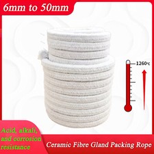 Ceramic Fibre Gland Packing Rope Square Width 6mm to 50mm for Valve Boiler Seal