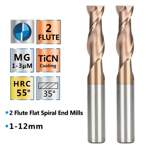Solid carbide end mill flute - solid,