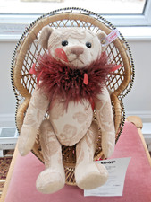 Steiff Teddy Bear   Grace   Jointed Jacquard Cream Limited Edition - Boxed