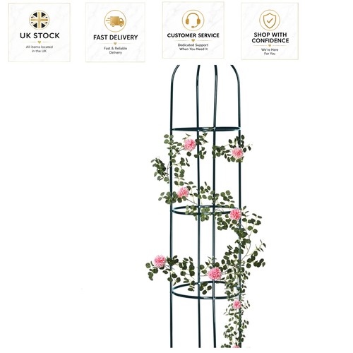 Tall dark green metal - 2m,