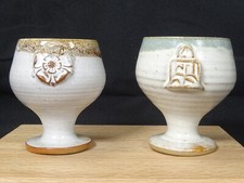 Jenny Harper Viking Motif Goblets. Blacktoft Studio Pottery. (2)