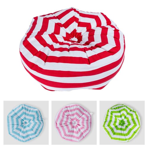 Stripe floor cushion pouffe - floor,