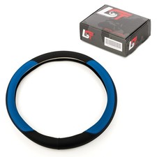 Steering Wheel Cover Ø 38 CM 15x3, 5 Inch Black Blue for Opel Car