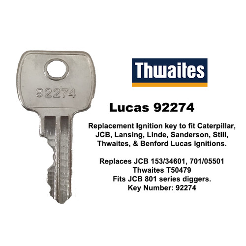 2pcs thwaites dumper truck key - dumper,