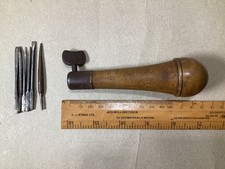 ANTIQUE TREEN TOOL SET.