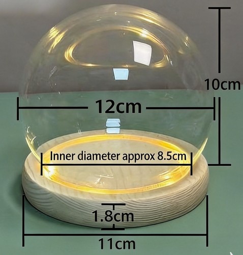 Luminous glass dome display - luminous,