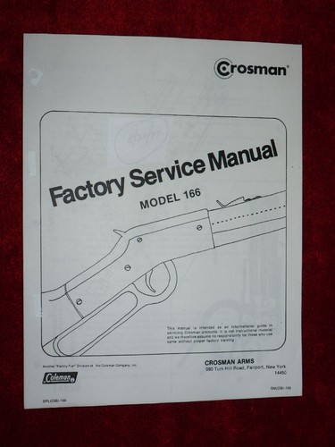 Crosman hahn 166 - crosman, service