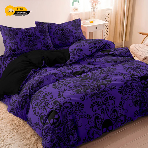 Gothic skull bedding - gothic,
