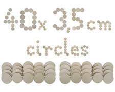 Wooden Circle Disc Plaque 3.5cm/35mm 40 pieces Craft Shape Decoration Plywood