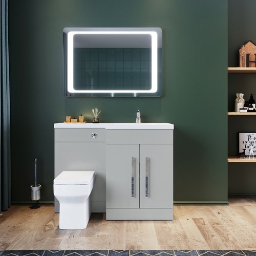 Grey bathroom vanity unit sink - grey,