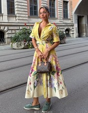 ZARA Yellow Floral Printed