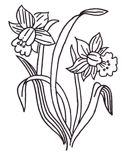 Vintage embroidery transfer - vintage,