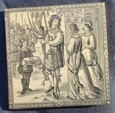 Victorian tile, Malkin Edge, Cinderella Series, Trying the Slipper c.1880