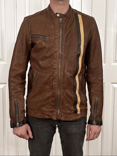 Diesel leather jacket - jacket, café