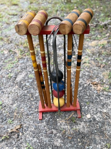 Vintage wood croquet - vintage,