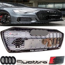 AUDI A6 S6 C8 2019 RS6 STYLE  HONEYCOMB FRONT BUMPER RADIATOR GRILL/GRILLE BLACK