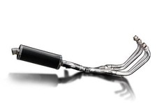 Delkevic Full 4-1 Stainless Exhaust 14" Carbon Muffler Yamaha XJ600 S/N - 92-98