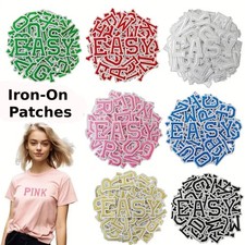 Letter Patches Embroidered Letters Patch Iron on Sew On Alphabet Clothes Crafts