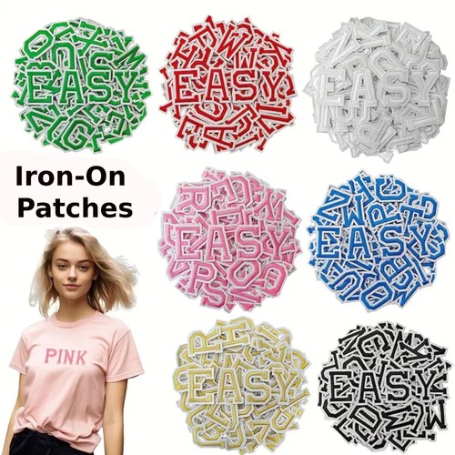 Letter patches embroidered - letter,