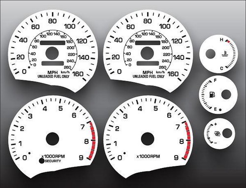 White face gauges for - white,