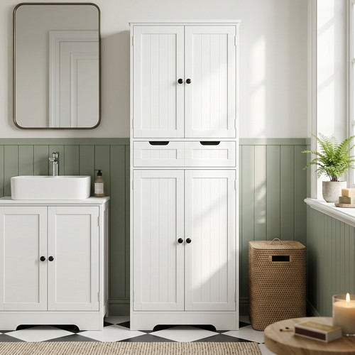 Tall bathroom cabinet storage - cabinet,,