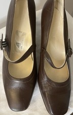 Brown Leather Mary Jane Shoes