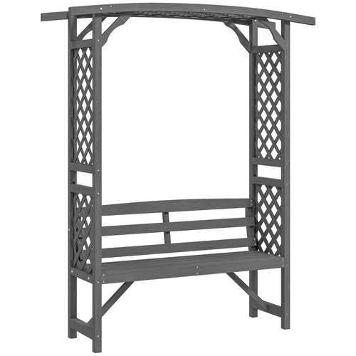 Wooden garden arbour bench - garden,