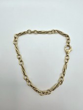 9ct Gold Fancy Bracelet 8.3" - Heavy 9g