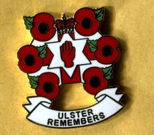 ULSTER REMEMBERS POPPY LAPEL